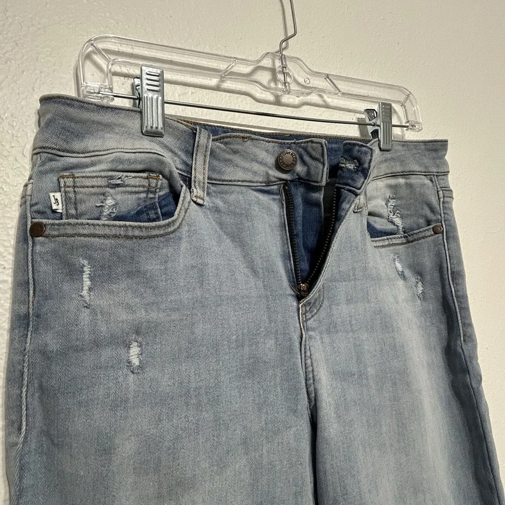 Judy Blue Skinny Fit Light Wash Denim Blue Jeans Womens Size 9/29 Floral Details